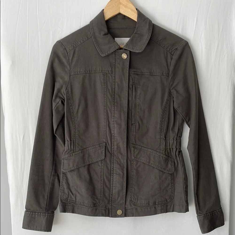 LOFT Utility Jacket with Collared Design - Picture 1 of 5